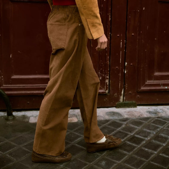 🍂 Zara Collection Corduroy Pants Size 6 - Picture 3 of 16